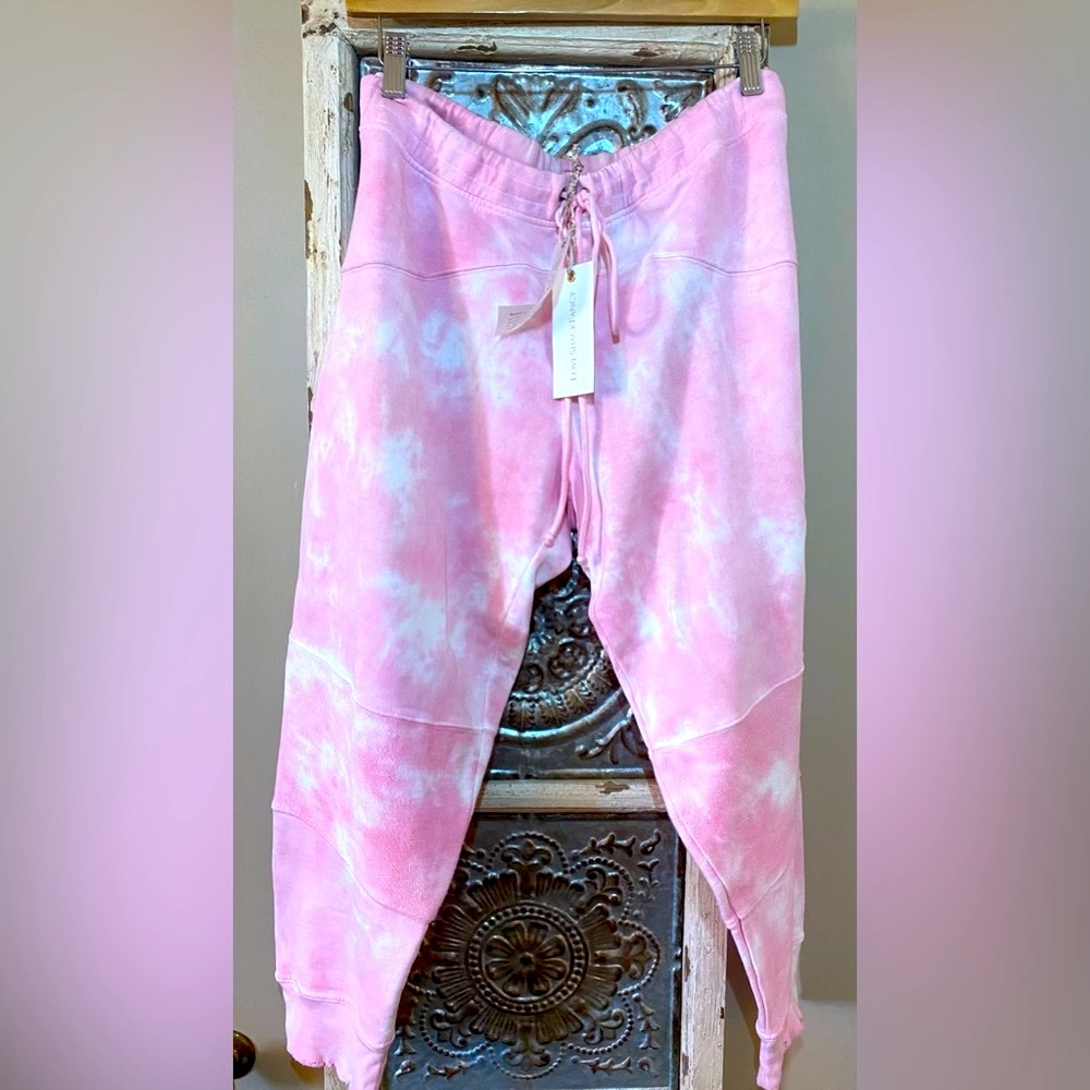 LoveShackFancy Blossom Pink Hand Dyed Etty Jogger Pant